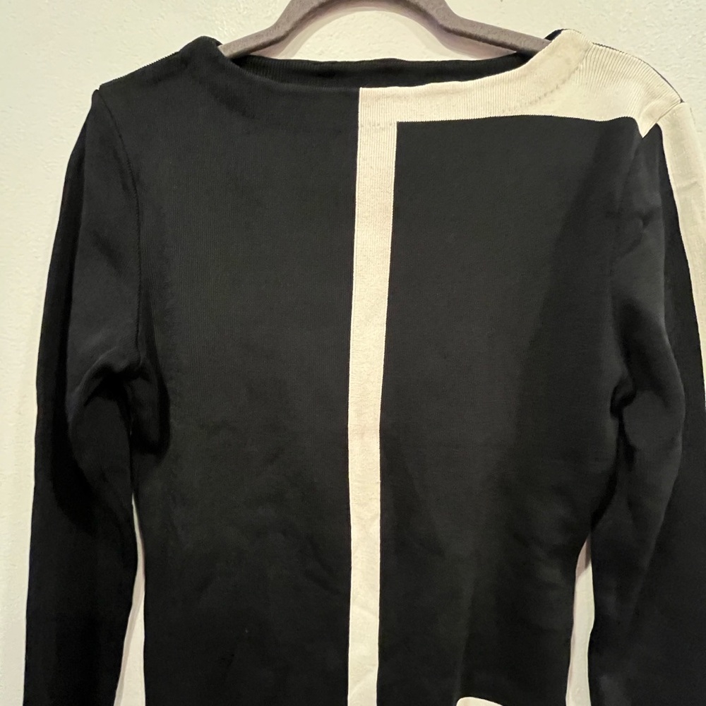 Black- with light sweater.